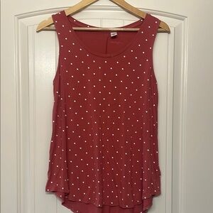Old Navy Luxe Polka Dot Sleeveless Top - Pink